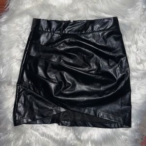 Shein Mini PU Leather Skirt XS